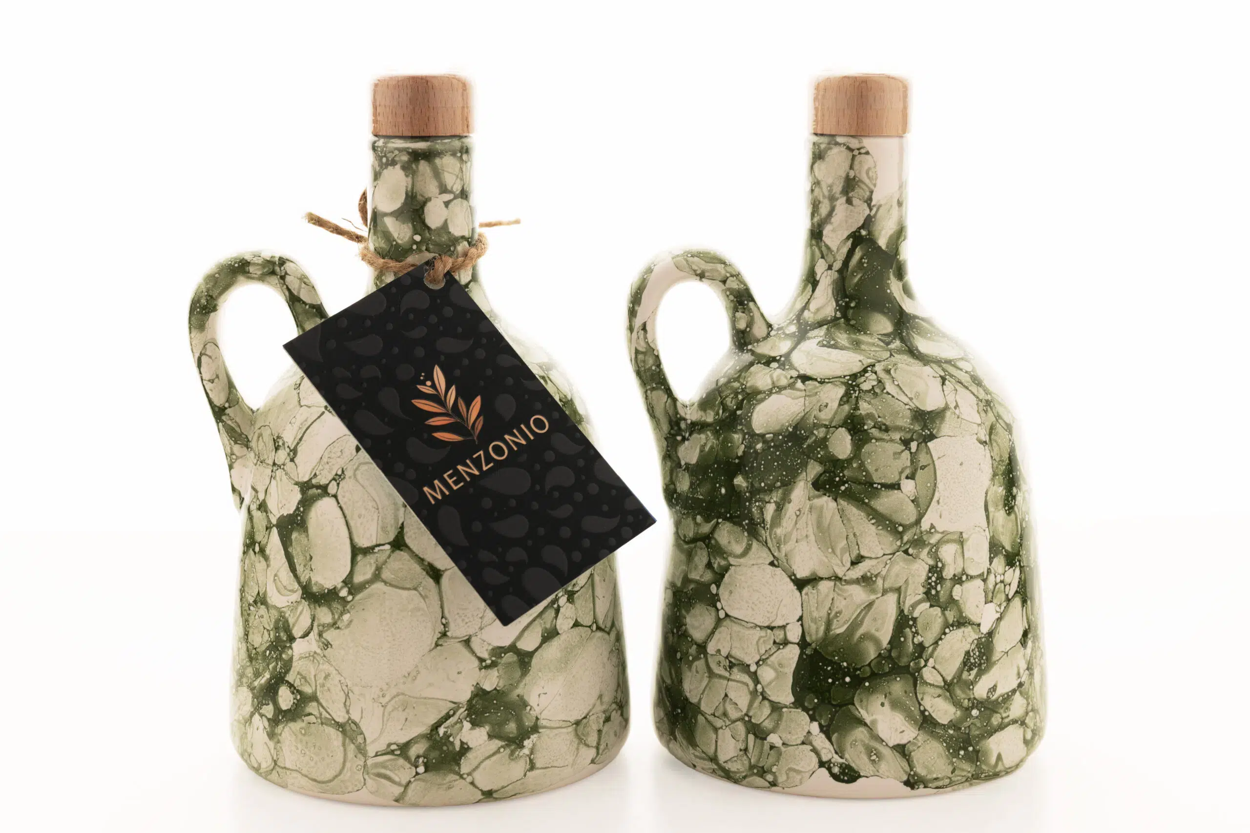 Oliwa z oliwek w zielonej ceramice Menzonio Zielony Marmur - obrazek 2