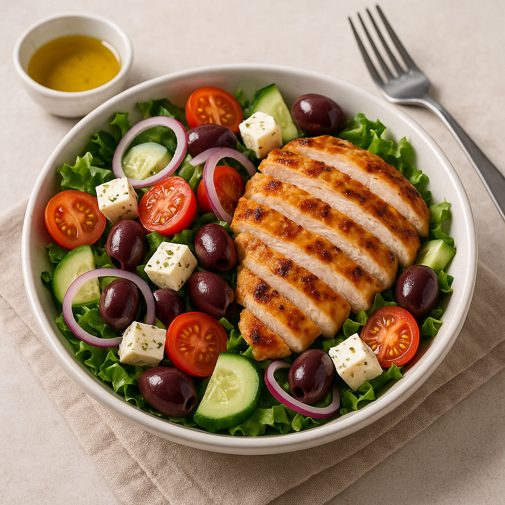 Sałatka grecka z kurczakiem