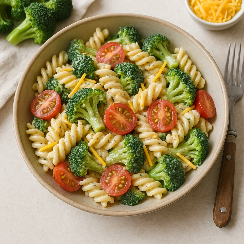Sałatka z makaronem i brokułami