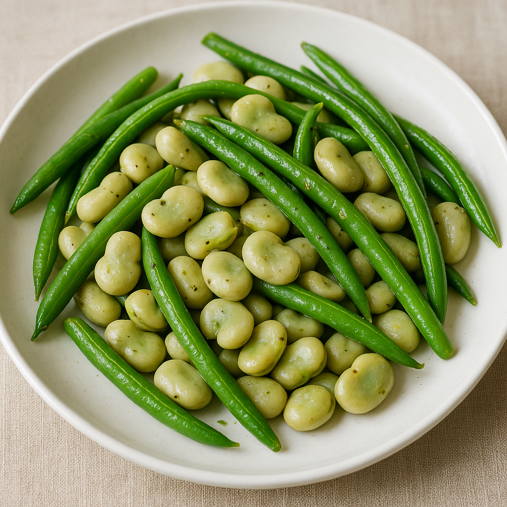 Bób z fasolką szparagową