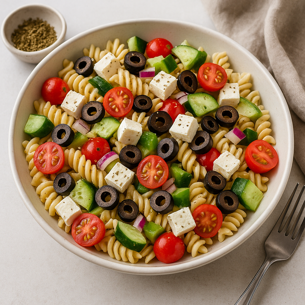 Grecka sałatka makaronowa