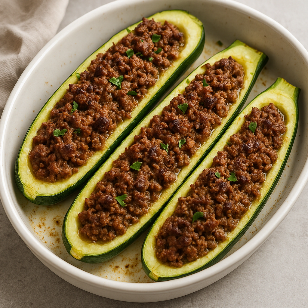 Cukinia faszerowana mięsem mielonym