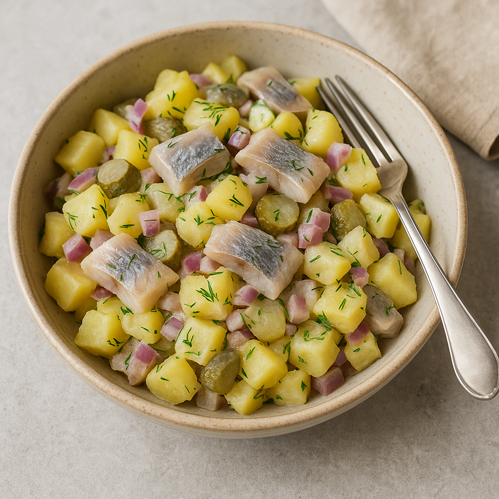 Sałatka śledziowa z ziemniakami