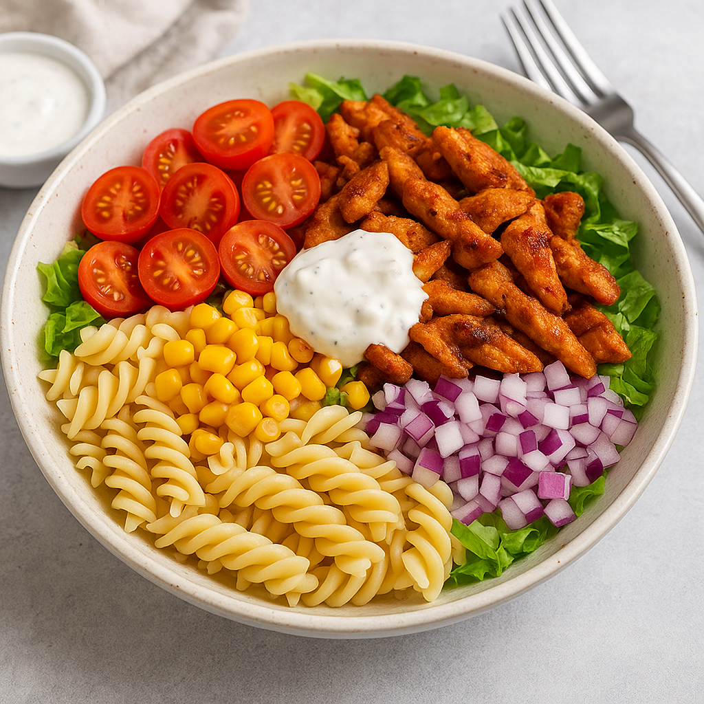 Sałatka gyros z makaronem