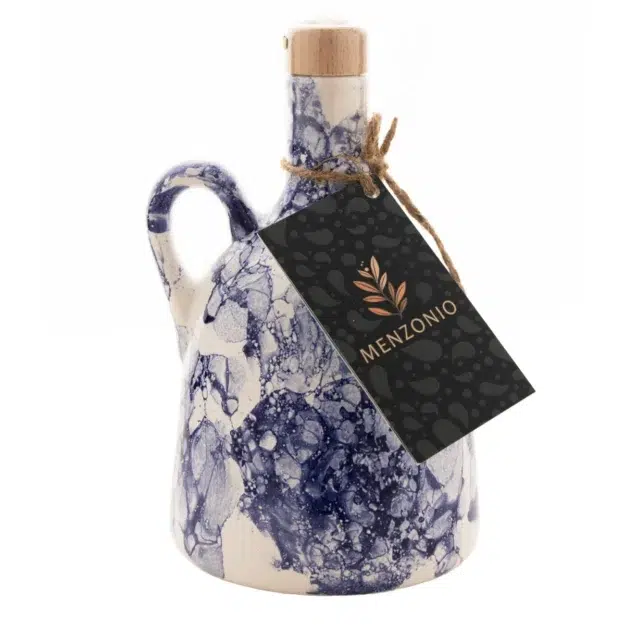 Oliwa z oliwek w granatowej ceramice Menzonio Granatowy Marmur