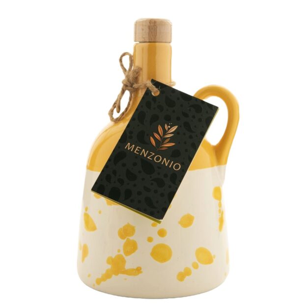 Oliwa z oliwek w żółtej ceramice Menzonio Yellow