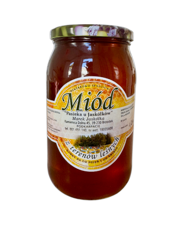 Miód Nektarowo-Spadziowy Pasieka Jaskółka 1,2 kg